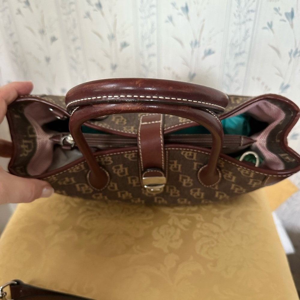 Dooney & Bourke Brown Satchel with Monogram Design - Picture 11 of 16